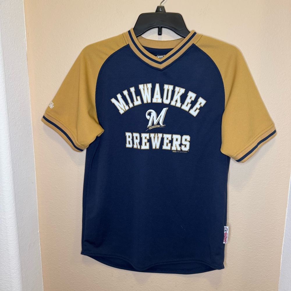 Milwaukee Brewers Baseball Jersey‎ Shirt Top Short Sleeve Large
